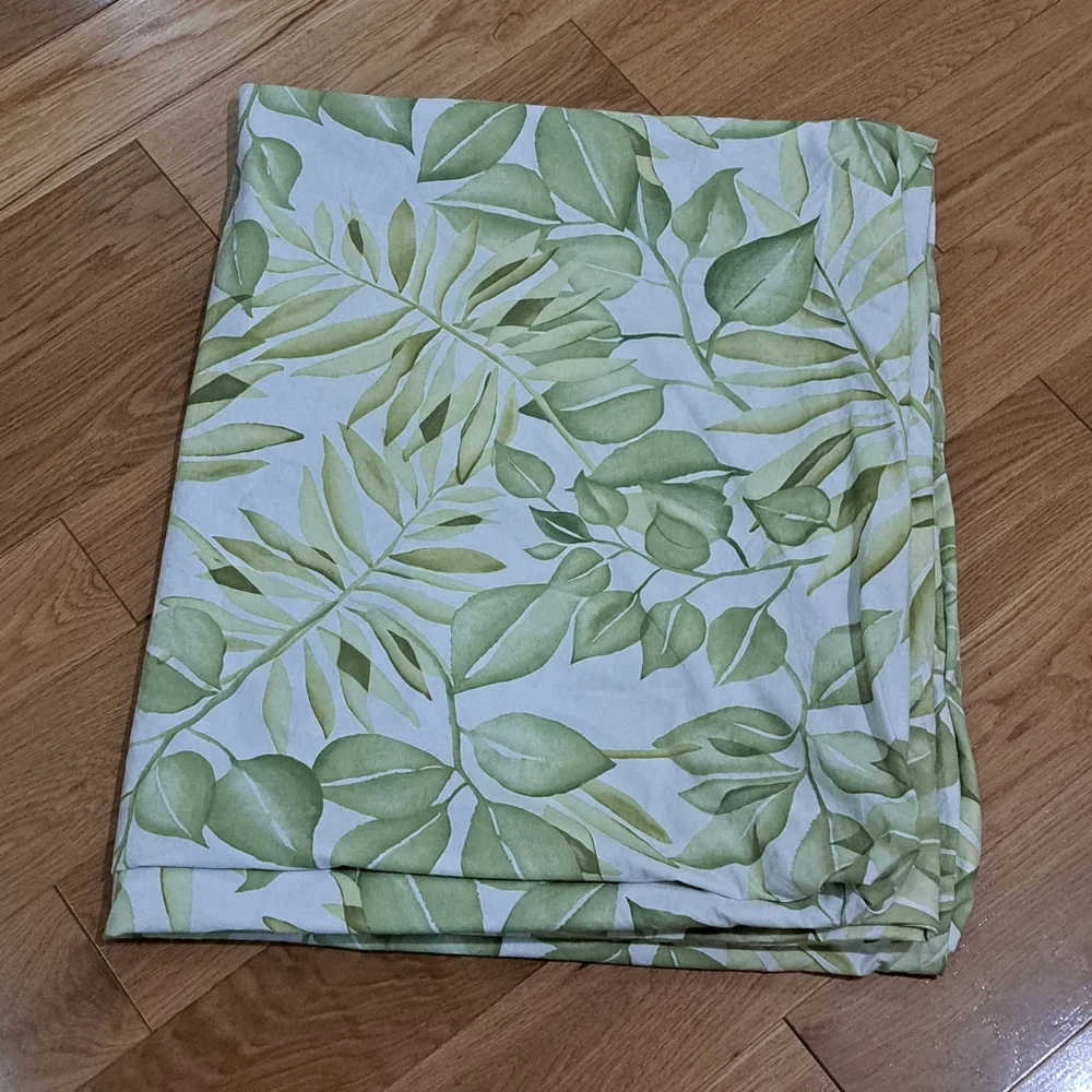 Pottery Barn Naturals Overlapping Leaves Duvet Cover KING